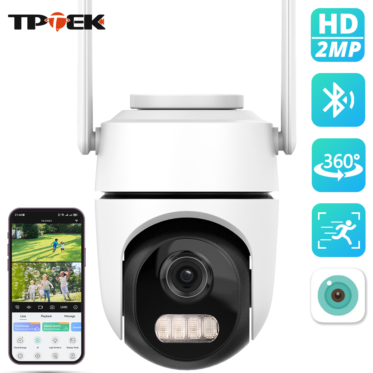 Btt Skr Mini - 2MP 1080P WiFi PTZ 보안 카메라