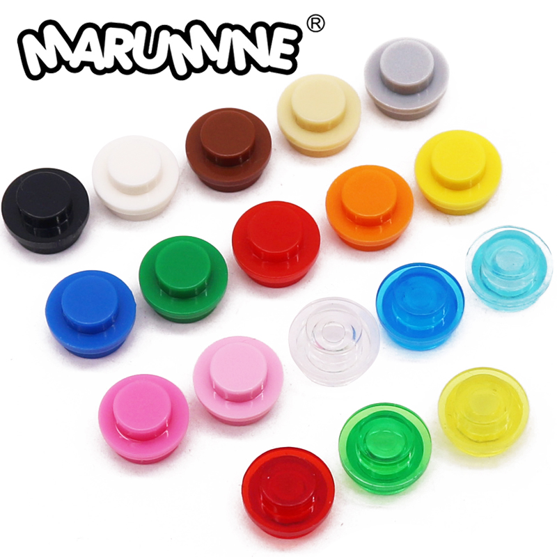 Build Plate - MARUMINE 1x1 원형 플레이트 벽돌, 직선