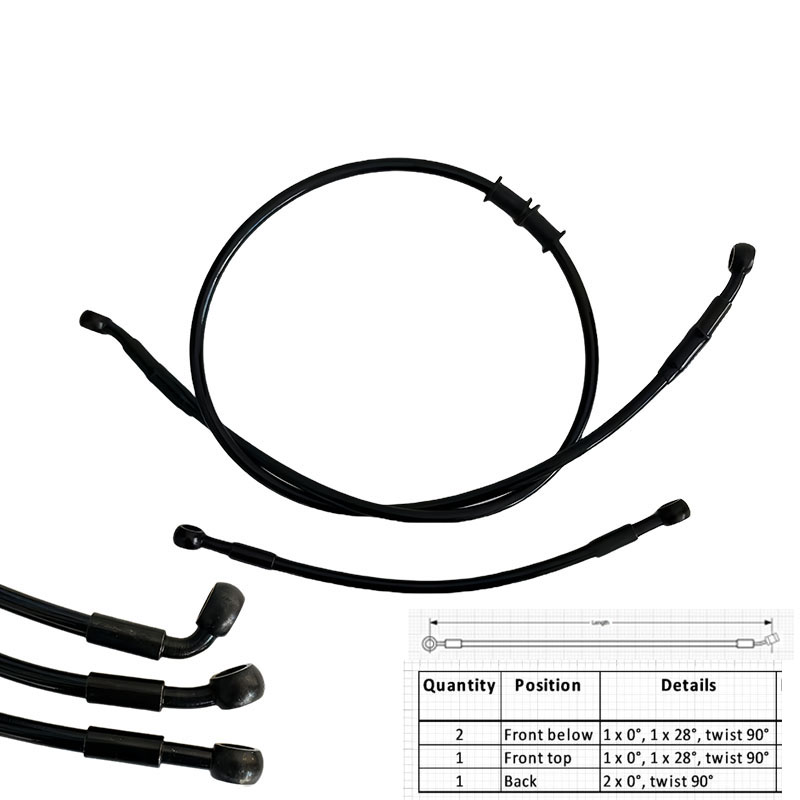 Ptfe Tube - AN3 모토 유압 스테인리스 스틸 브레이드