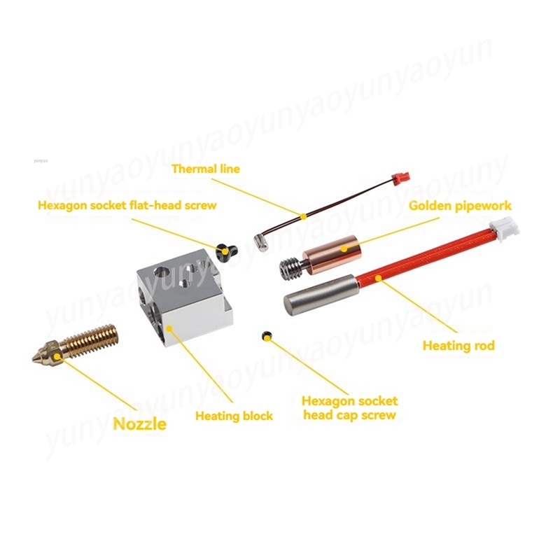 핫엔드 키트 금속 고유량 핫엔드 키트 0.4Mm 황동  - Hotend 0.4Mm 리뷰 및 가격