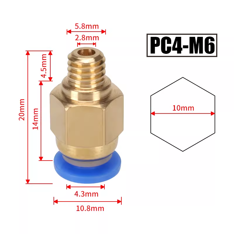 10 개/몫 PC4-M10 3D 프린터 부품 용 공압  - Bowden Tube 리뷰 및 가격