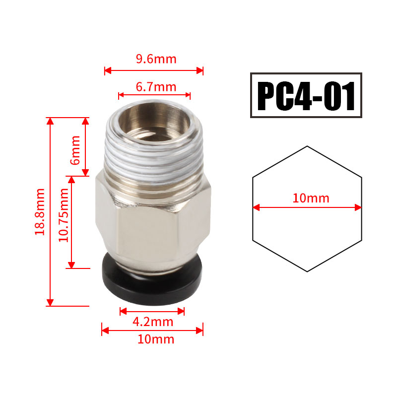 10 개/몫 PC4-M10 3D 프린터 부품 용 공압  - Bowden Tube 리뷰 및 가격