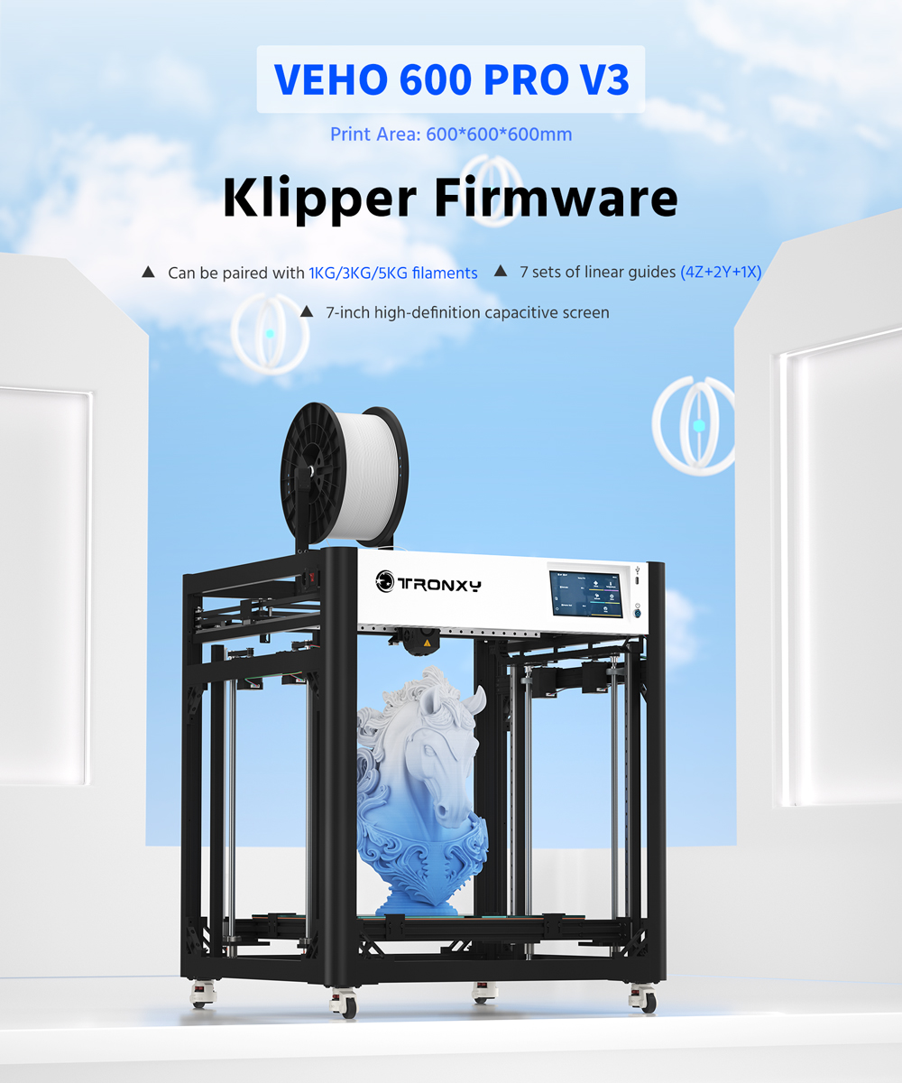 VEHO 600 PRO-V3 3D 프린터: 넓은 인쇄  - Corexy 3D Printer Kit 리뷰 및 가격