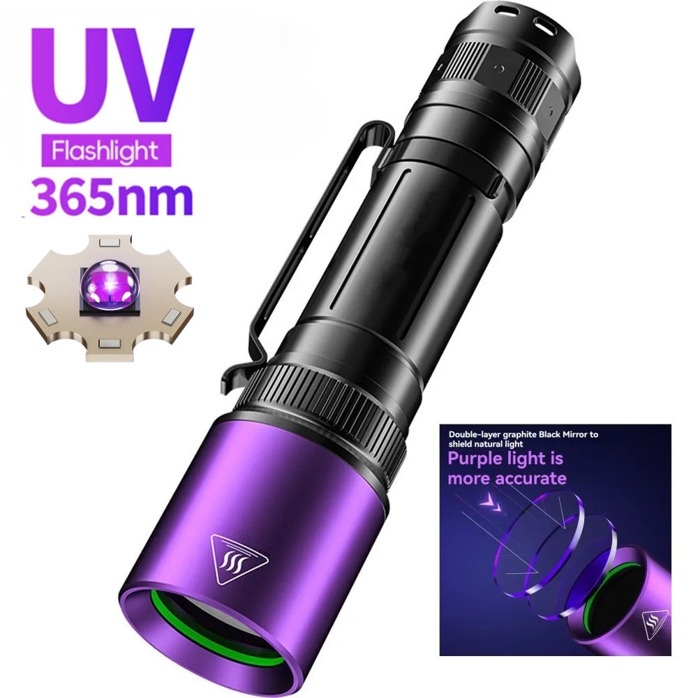 365nm 고출력 UV 손전등 블랙 미러 퍼플 램프 감 - Uv Resin 리뷰 및 가격
